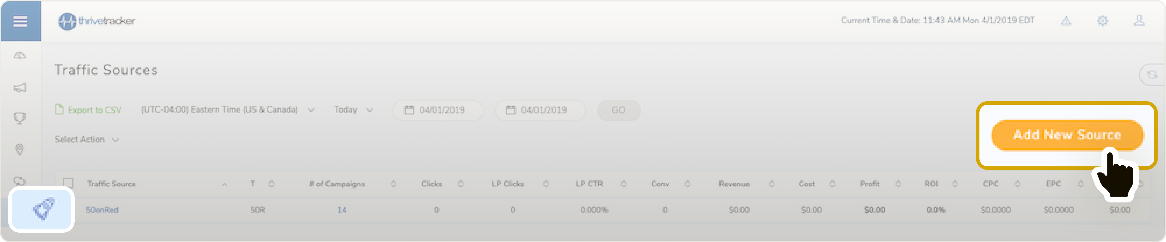 Setting up campaign via Thrive