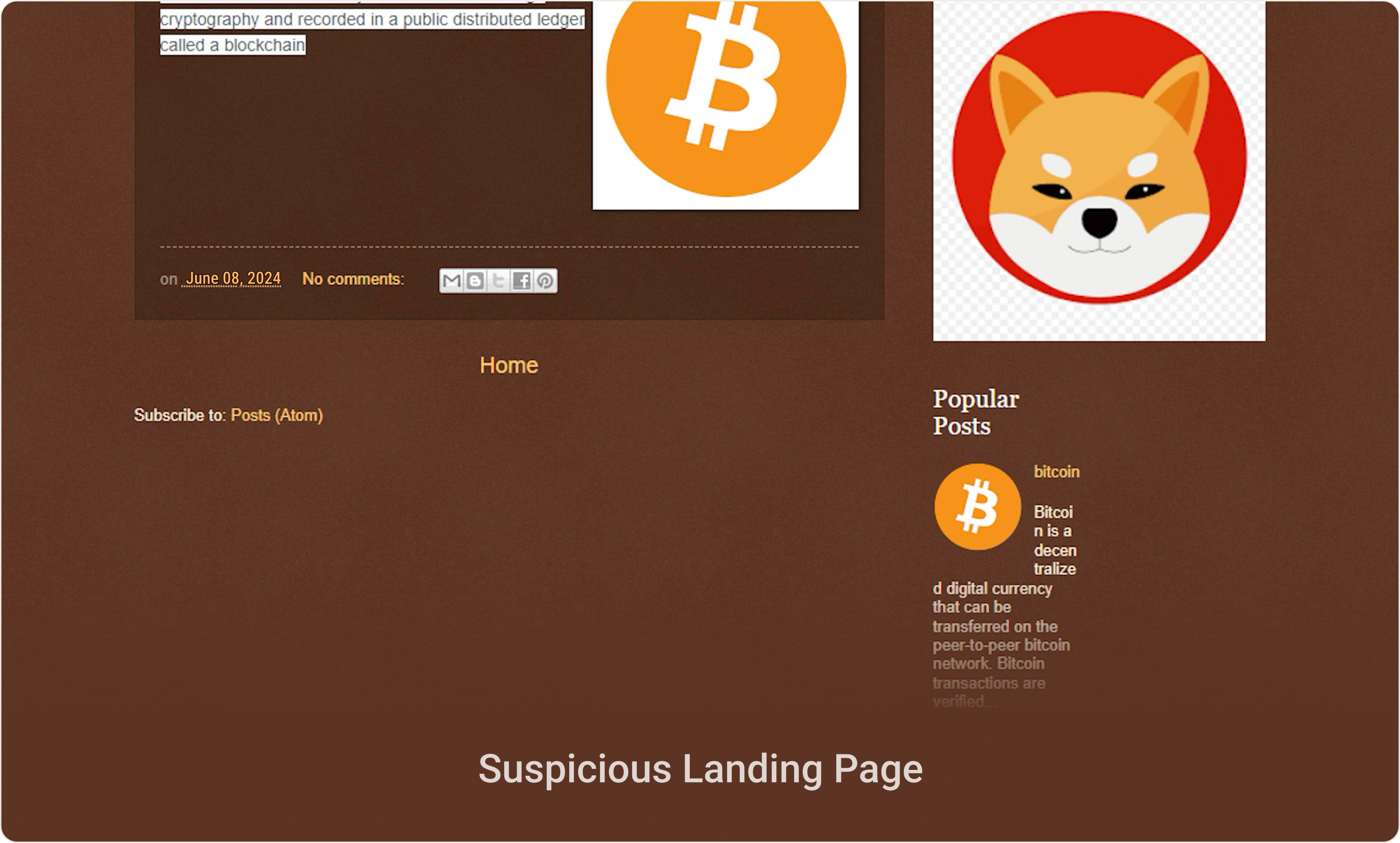 Suspicious landing example